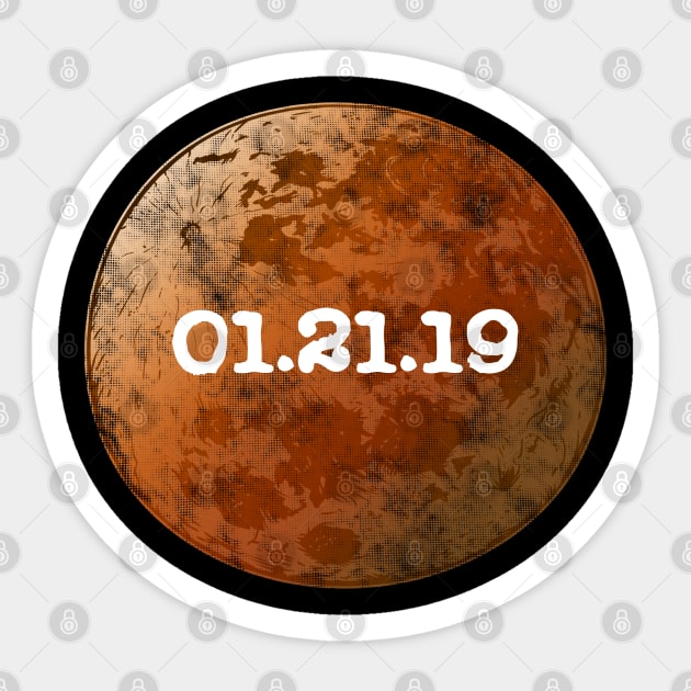 January 21st 2019 Lunar Eclipse  | 2019 Lunar Eclipse Sticker by SugarMootz